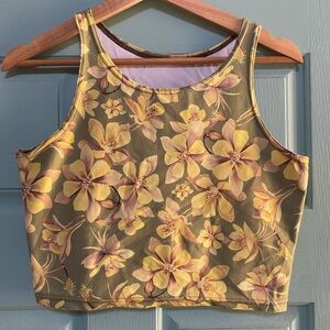 Lightly worn Rachel Pohl Yellow Floral Crop Top